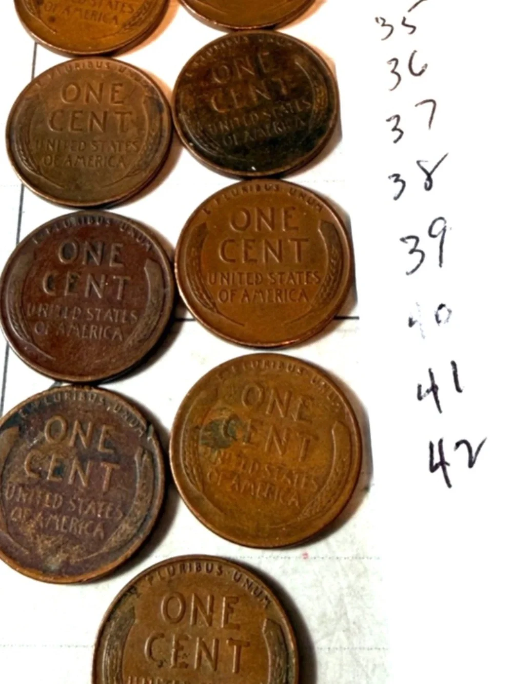 9-Coin sue Lot of Lincoln Wheat from the 1930's #206404719543